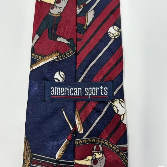 American Sports‎ Multicolor  Baseball Tie - Picture 6 of 9